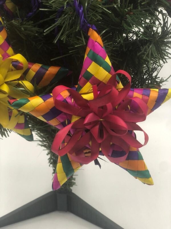 6 Christmas ornaments, Mexican ornaments, Mexican christmas, Made of palm leaves, Ideal for the Christmas tree, inspired by Mexican art - Image 6