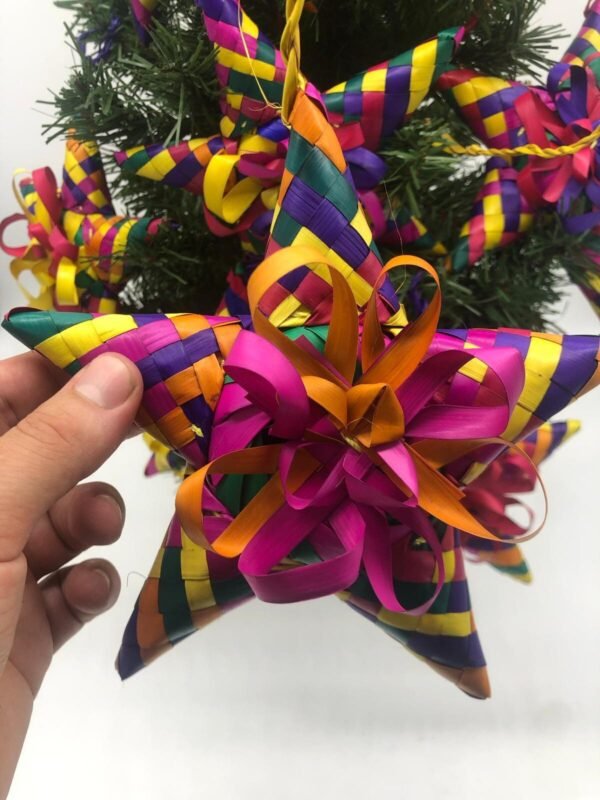 6 Christmas ornaments, Mexican ornaments, Mexican christmas, Made of palm leaves, Ideal for the Christmas tree, inspired by Mexican art - Image 7
