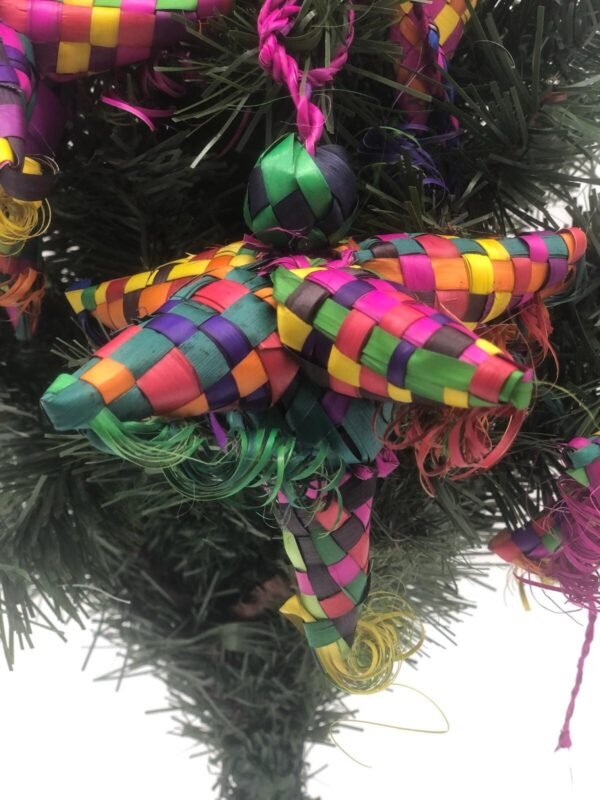 6 Christmas ornaments, Mexican ornaments, Mexican christmas, Made of palm leaves, Ideal for the Christmas tree, inspired by Mexican art - Image 6