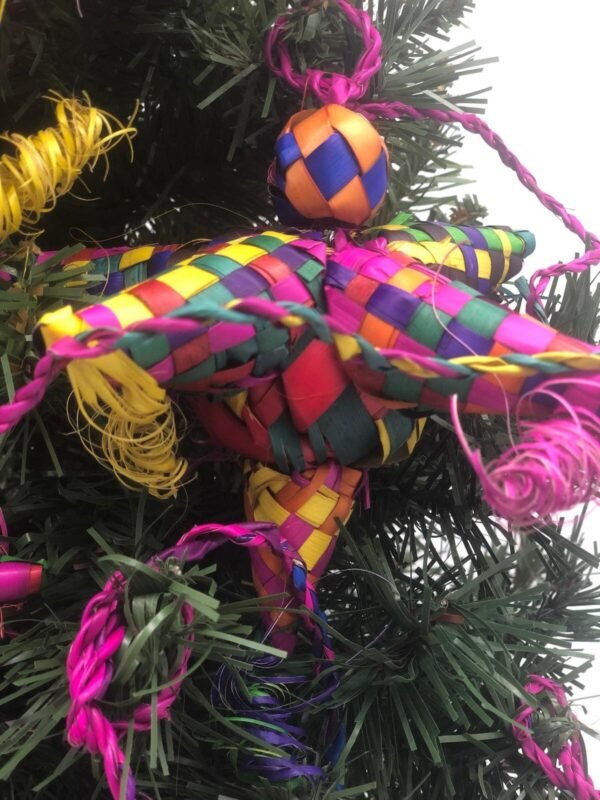 6 Christmas ornaments, Mexican ornaments, Mexican christmas, Made of palm leaves, Ideal for the Christmas tree, inspired by Mexican art - Image 7