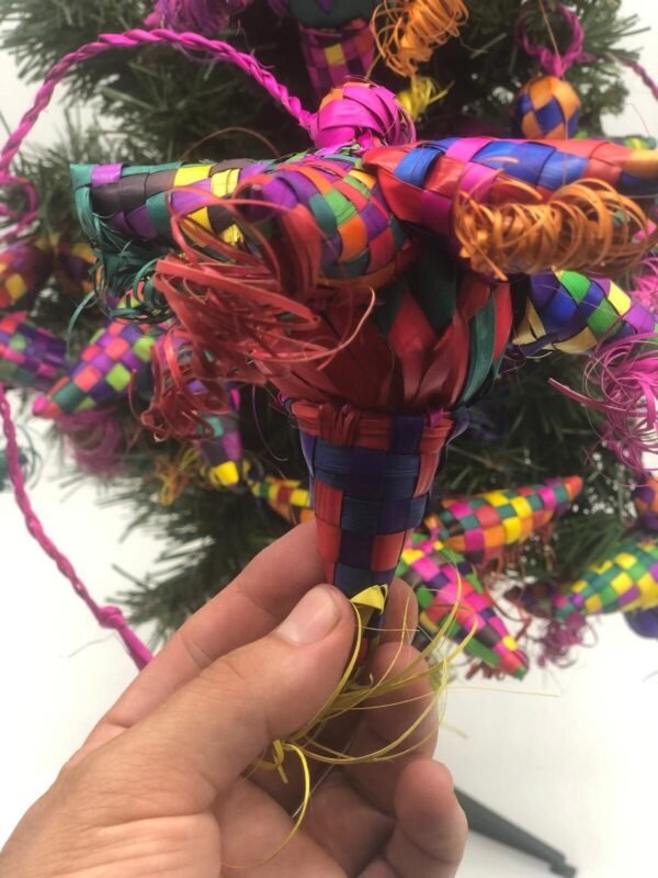 6 Christmas ornaments, Mexican ornaments, Mexican christmas, Made of palm leaves, Ideal for the Christmas tree, inspired by Mexican art - Image 9
