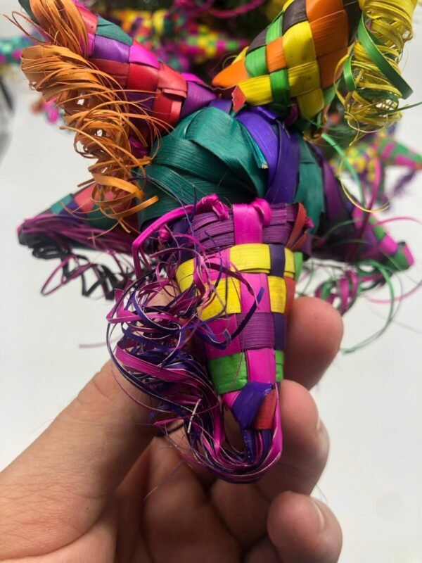 6 Christmas ornaments, Mexican ornaments, Mexican christmas, Made of palm leaves, Ideal for the Christmas tree, inspired by Mexican art - Image 10