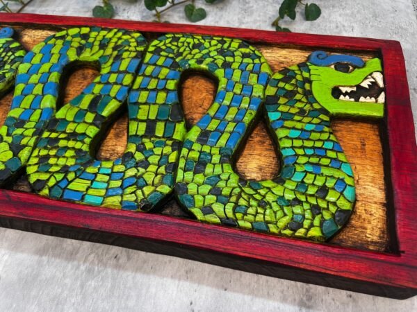 Prehispanic Aztec Art, Mayan art, Mexican painting, Quetzalcoatl, Prehispanic, Wood carving, Handcrafted ASK FOR CUSTOMIZE - Image 4