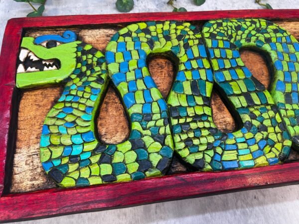 Prehispanic Aztec Art, Mayan art, Mexican painting, Quetzalcoatl, Prehispanic, Wood carving, Handcrafted ASK FOR CUSTOMIZE - Image 5