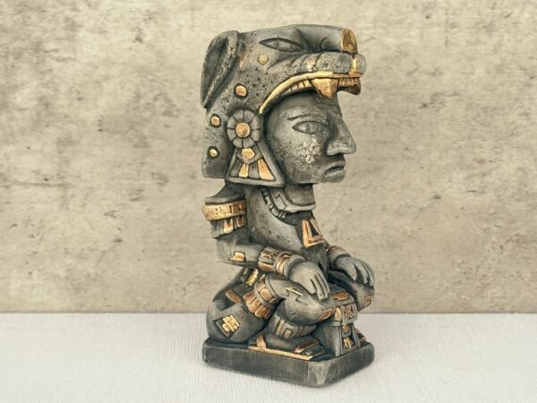 Mexican folk art, Mayan art, Mayan decor, Prehispanic, Mexican sculpture, Mayan warrior - Image 3