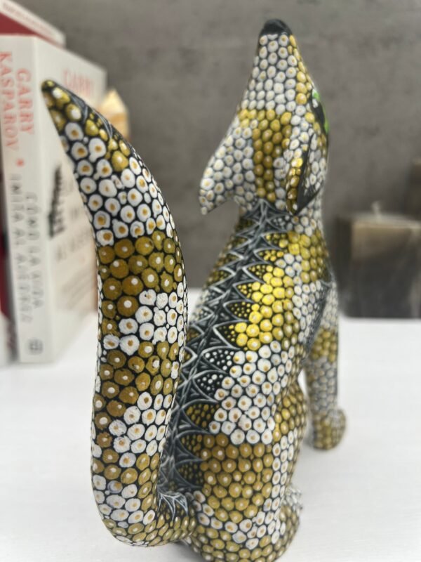 Fox Figurine Mexican Folk Art Alebrije Sculpture, Wooden Coyote Decoration Statue, Made Of Wood And Carved By Hand ASK FOR CUSTOMIZE - Image 5