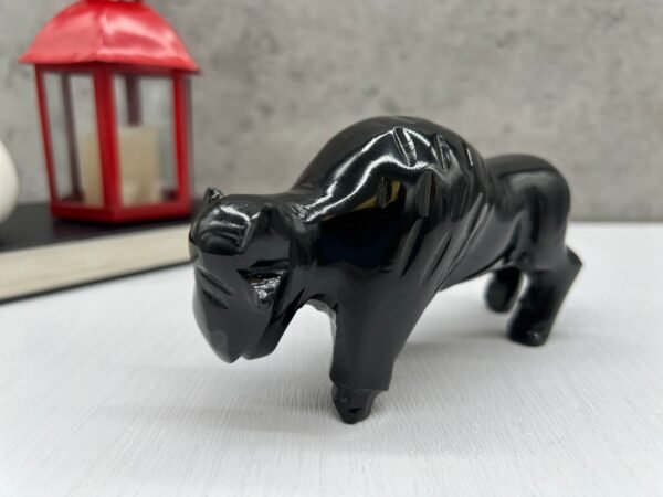 Bison art, Buffalo figur, Buffalo figure, Marble decor, Buffalo statue, Carved stone animal, Bison decor - Image 3