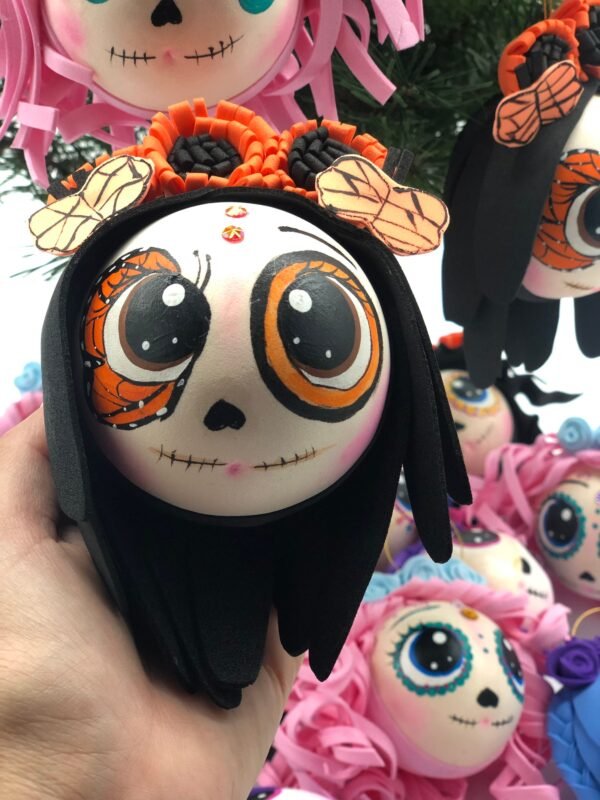 3.93”Día de los muertos  Christmas ornaments , ideal for the Christmas tree, inspired by Mexican art, Catrina - Image 5