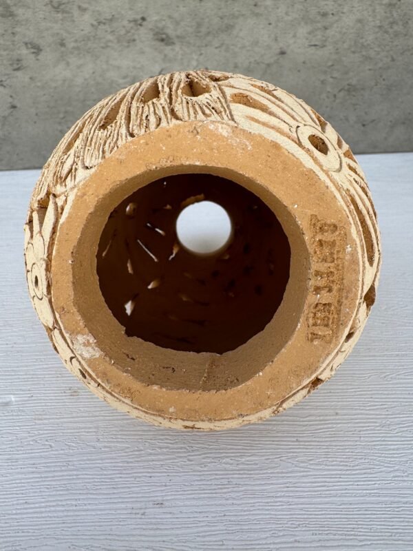 Mexican pottery, Clay plant pot, Pottery luminary, White clay vase, Mexican vase, Mexican clay pot, Oaxaca pottery, White pottery vase - Image 4