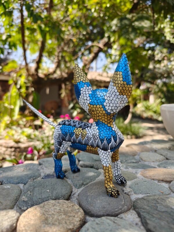 Dog statue Folk Art Alebrije Sculpture, Wooden Chihuahua  Mexican Decoration Figure, Made Of Wood And Carved By Hand ASK FOR CUSTOMIZE - Image 3