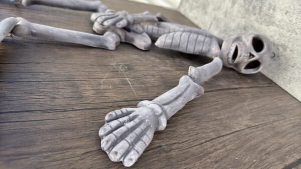 Artisan Mexican Skeleton Figurine - Handcrafted Clay  Mesoamerican Decor, Unique Skeleton Decoration For Halloween, Dia de los Muertos - Image 3