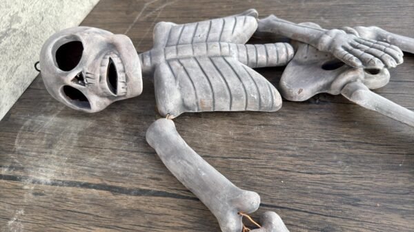 Artisan Mexican Skeleton Figurine - Handcrafted Clay  Mesoamerican Decor, Unique Skeleton Decoration For Halloween, Dia de los Muertos - Image 7