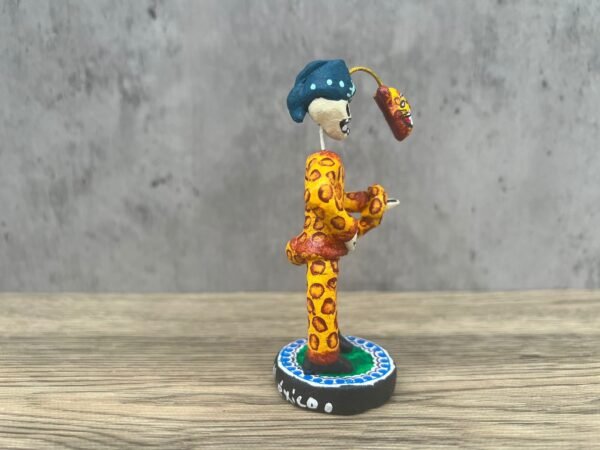 Jaguar Dance Handcrafted Polychrome Vibrantly Painted, Authentic Mexican Folk Art, Unique Home Decor, Hand-Molded and Painted, Artisan Craft - Image 3
