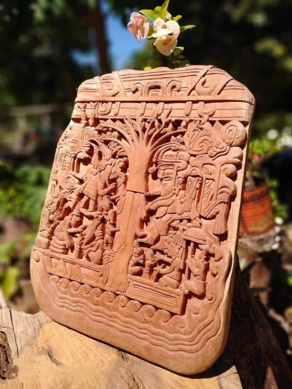 Aztec Art, Mayan art, Mexican painting, Prehispanic, Wood carving, Handcrafted ASK FOR CUSTOMIZE - Image 3