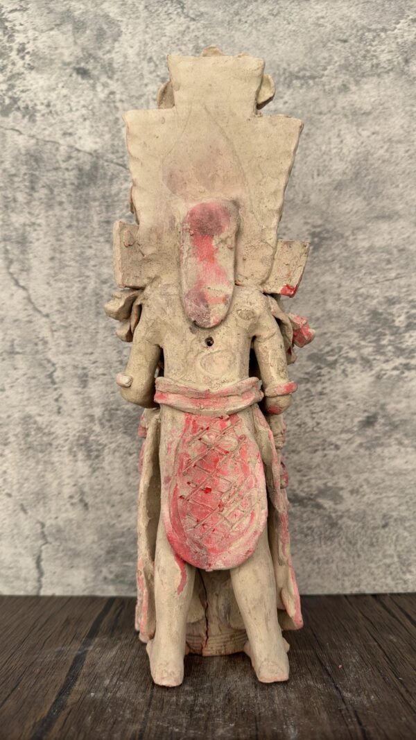 Mictlan  Mexican Clay Sculpture of Mictlantecuhtli, Aztec God of Death Folk Art, Pre-Hispanic Skeleton Figure, Day of the Dead - Image 6