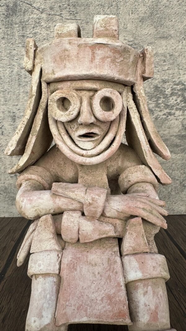 Chac Mool Mayan Lord Of Storms Handcraft Mexican Culture Home Decor Prehispanic Vintage Rustic Clay Material Antique Ancrestral Figurines - Image 4