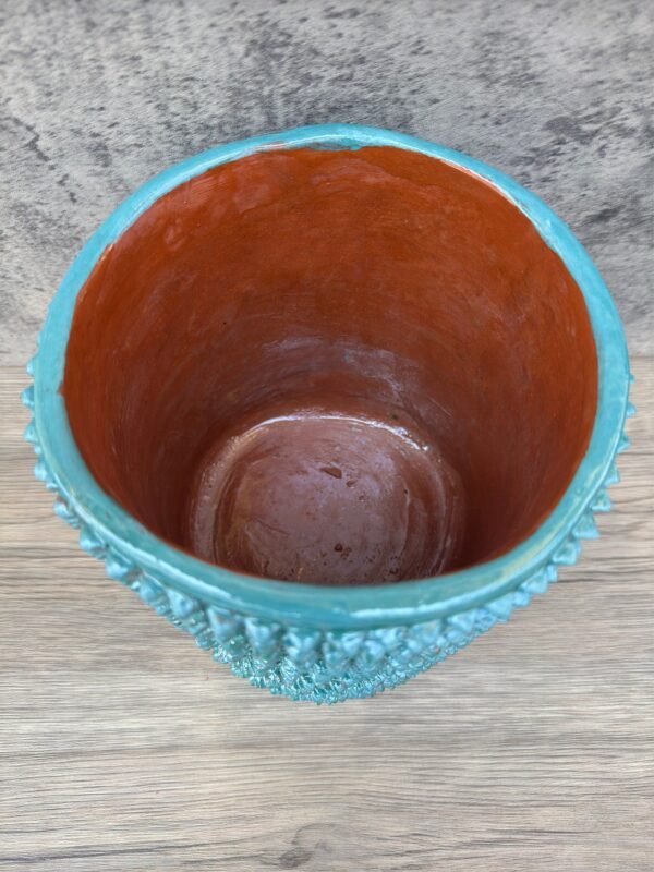 Flower Planter Pot Glazed Michoacán México Handcrarted By Artisans,  Pottery Vase Dry Herbs Indoor & Outdoor Handmade Home Decor Garden - Image 3