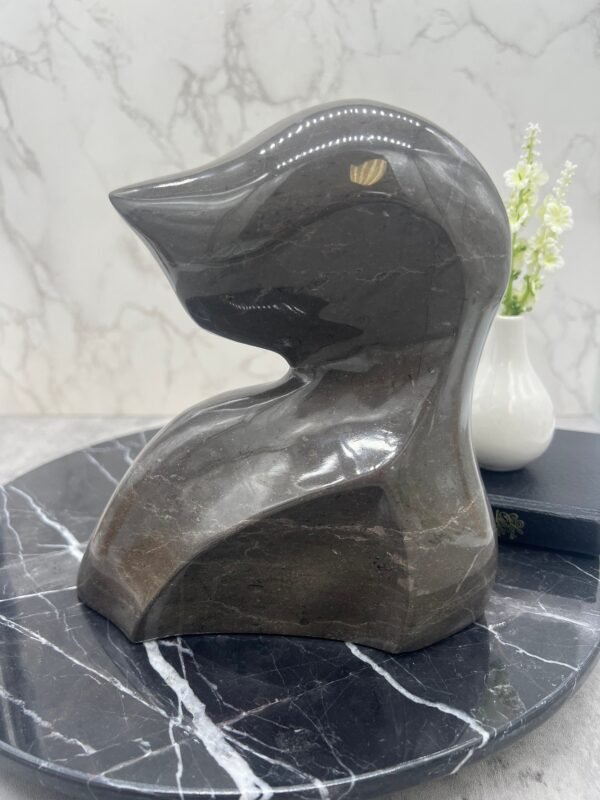 Extra Big Cat Statue Minimalist, Cat Figurine, Stone Cat Sculpture, Kittie Carving, Gray Cat Figurine, Carved Stone Animal - Image 4
