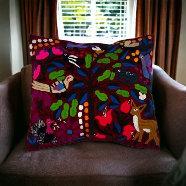 Otomi pillow, Kantha pillow, Spring throw pillow, Cushion cover, Pillow cases, Window seat cushion, Includes 2 pieces - Image 3
