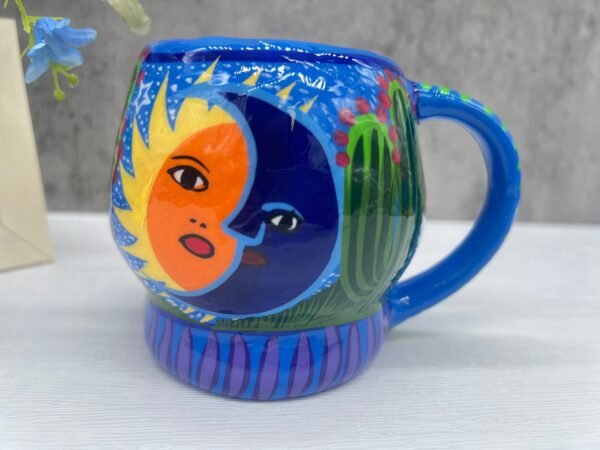 Cappuccino Skull Coffee Cup Made Of Clay Handmade And Handmade Painted Lead Free Guerrero Pottery, Coffee Cup Unique Designs For Expresso - Image 5