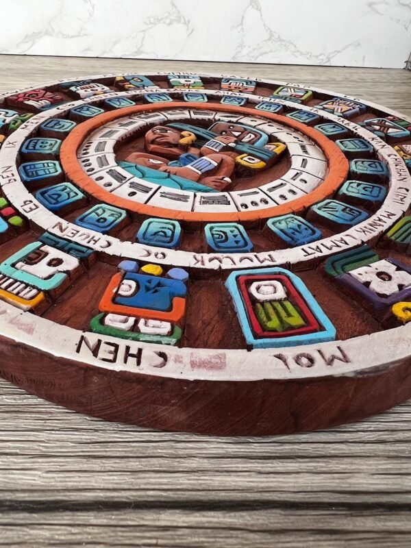 Prehispanic Mayan Art, Mayan calendar, Mexican painting, Wood carving, Handcrafted ASK FOR CUSTOMIZE - Image 3