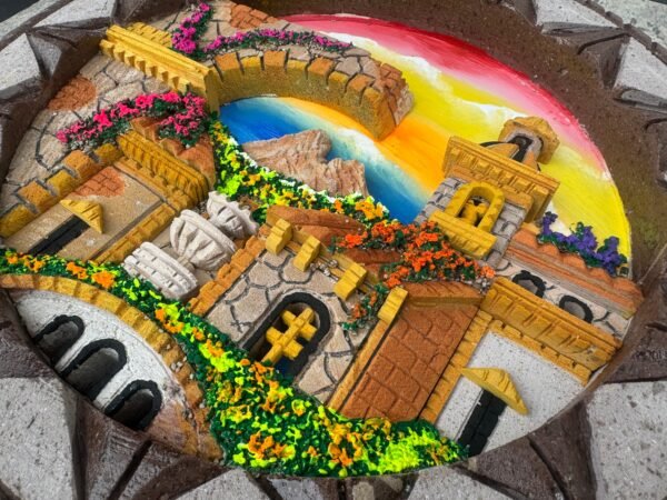 Wall Art 3D In Rock Pomez And Quarry Frame/ Hand Carved And Design In Mexico Unique  Charm And Colorful Folk Wall Art Landscape Painting - Image 3