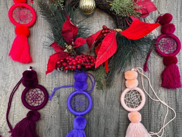 Christmas ornaments, Mexican christmas, Mexican ornaments, Car dream catcher, Small dream catcher - Image 4