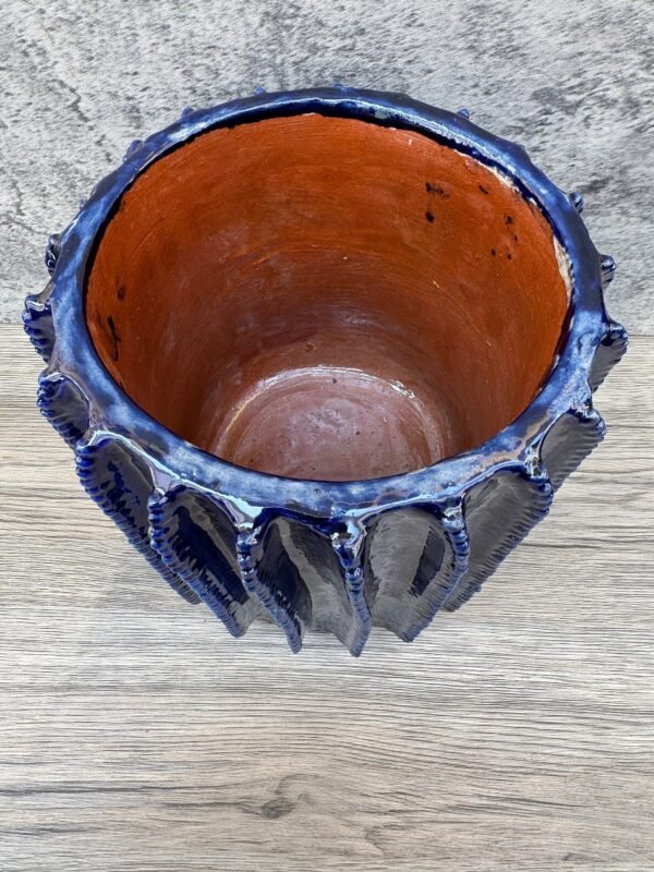 Flower Planter Pot Glazed Michoacán México Handcrarted By Artisans,  Pottery Vase Dry Herbs Indoor & Outdoor Handmade Home Decor Garden - Image 3