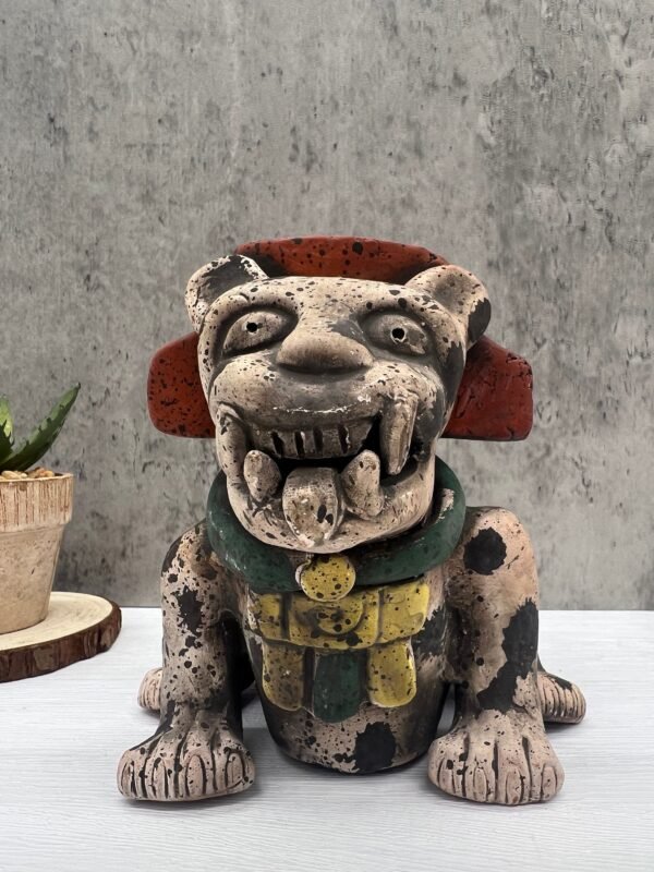 Jaguar Urn Zapotec Incense Burner Handcraft Mexican Culture Home Decor Prehispanic Vintage Rustic Clay Material Antique Ancrestral Figurines - Image 3