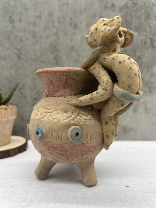 Vessels Offering Incense Burner Handcraft Mexican Culture Home Decor Prehispanic Vintage Rustic Clay Material Antique Ancrestral Figurines - Image 3