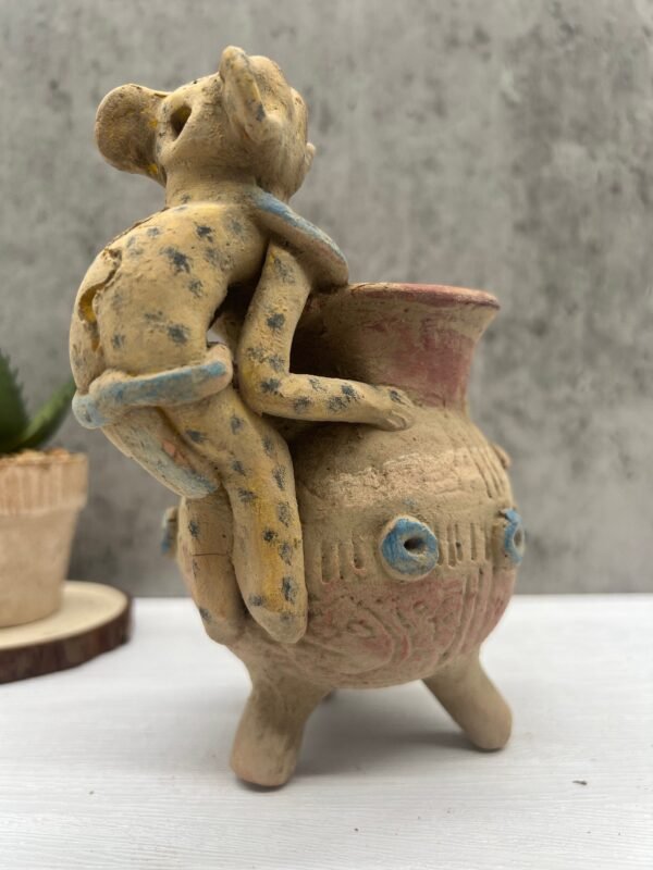 Vessels Offering Incense Burner Handcraft Mexican Culture Home Decor Prehispanic Vintage Rustic Clay Material Antique Ancrestral Figurines - Image 4
