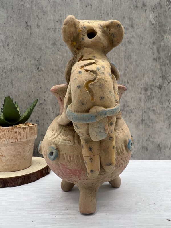 Vessels Offering Incense Burner Handcraft Mexican Culture Home Decor Prehispanic Vintage Rustic Clay Material Antique Ancrestral Figurines - Image 5