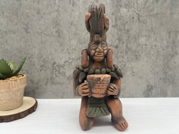 Guardian Of The Seed Handcraft Mexican Culture Home Decor Prehispanic Vintage Rustic Clay Material Antique Ancrestral Figurines - Image 3