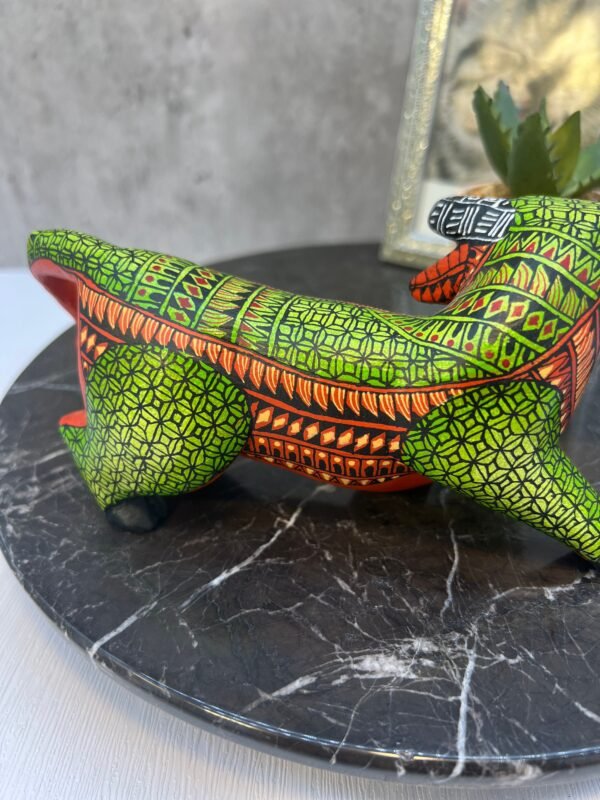 Bull Figurine Mexican Folk Art Alebrije Statue, Wooden Bull As Mexican Decoration Art, Made Of Wood And Carved By Hand - Image 5