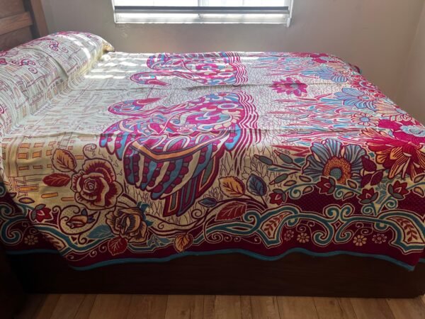 Mexican blanket, Swan Bird design, Bed cover, Full size blanket - Image 3