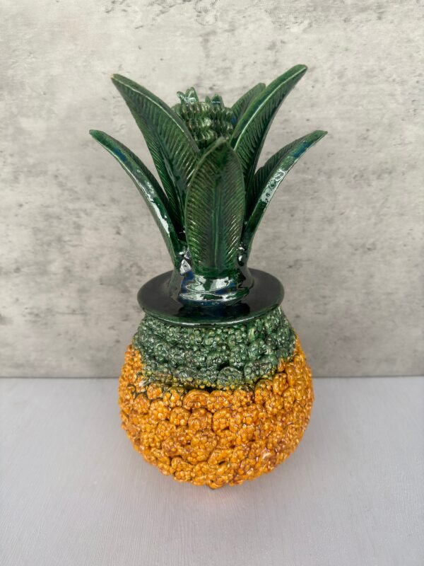 Mexican pottery, Pineapple decor, Mexican decoration, Pineapple sculpture, Glazed clay pineapple, Pottery from Michoacan - Image 4