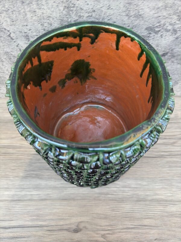 Flower Planter Pot Glazed Michoacán México Handcrarted By Artisans,  Pottery Vase Dry Herbs Indoor & Outdoor Handmade Home Decor Garden - Image 3
