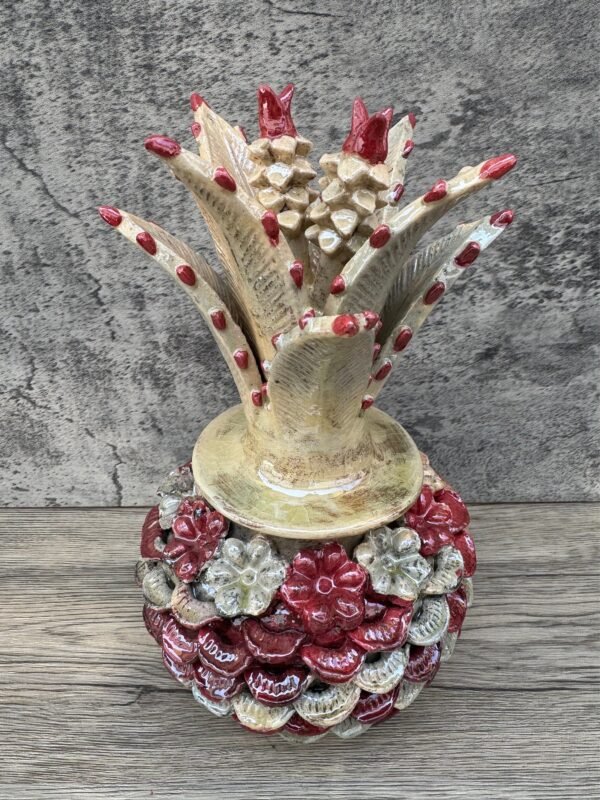 Mexican pottery, Pineapple decor, Mexican decoration, Pineapple sculpture, Glazed clay pineapple, Pottery from Michoacan - Image 3
