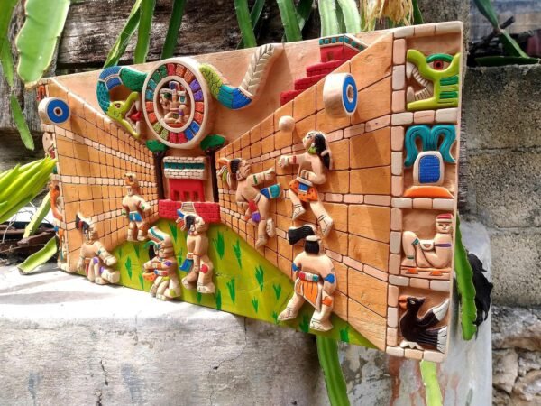 Mayan wall decor, Mexican painting, Quetzalcoatl, Prehispanic, Wood carving, Handcrafted ASK FOR CUSTOMIZE - Image 3