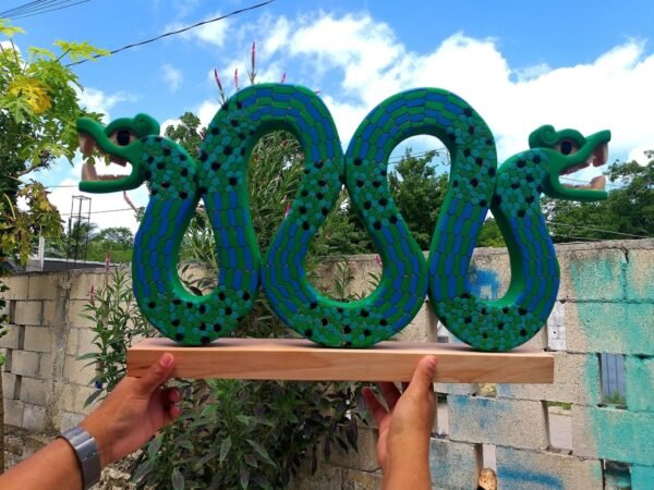 Aztec Art, Mayan art, Mexican painting, Quetzalcoatl,  Prehispanic, Wood carving, Handcrafted ASK FOR CUSTOMIZE - Image 3