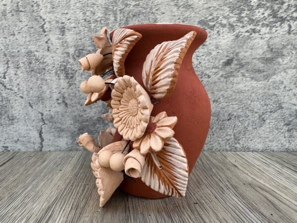 Filigrana Clay Mini Chimney, Candle Holder Artistic  Oaxaca México By Artisans Handmade Crafts, Home Decor Folk Art,  Pastillaje Technique - Image 3