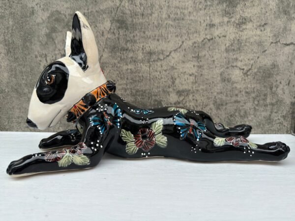 Talavera Bull Terrier, Ceramic dog, Talavera pottery, Mexican pottery, Bull Terrier statue, Dog sculpture - Image 5