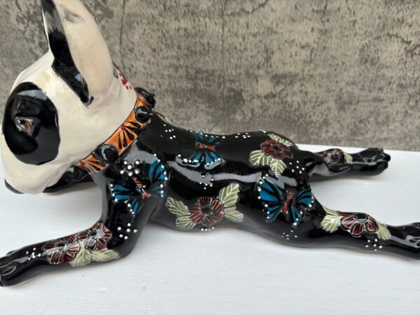 Talavera Bull Terrier, Ceramic dog, Talavera pottery, Mexican pottery, Bull Terrier statue, Dog sculpture - Image 6