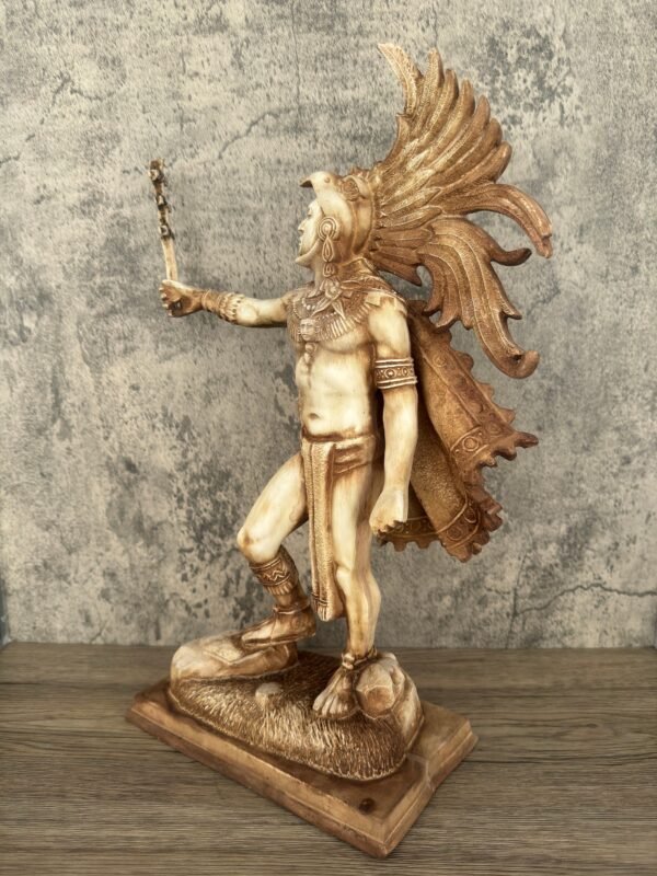 Aztec Warrior In Battle Mexican decoration, Aztec art, Prehispanic, Aztec decor, Mexican statue - Image 3