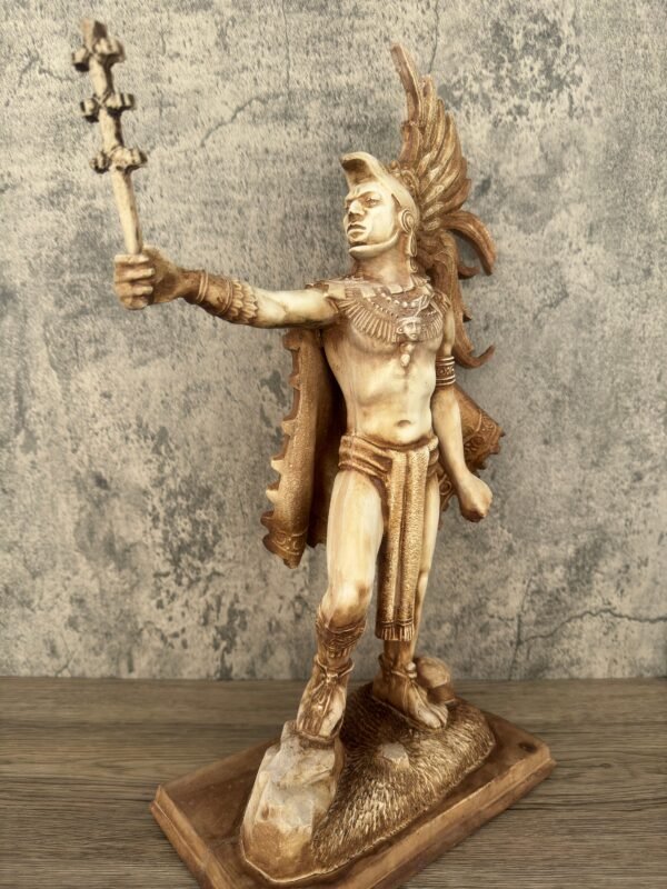 Aztec Warrior In Battle Mexican decoration, Aztec art, Prehispanic, Aztec decor, Mexican statue - Image 4