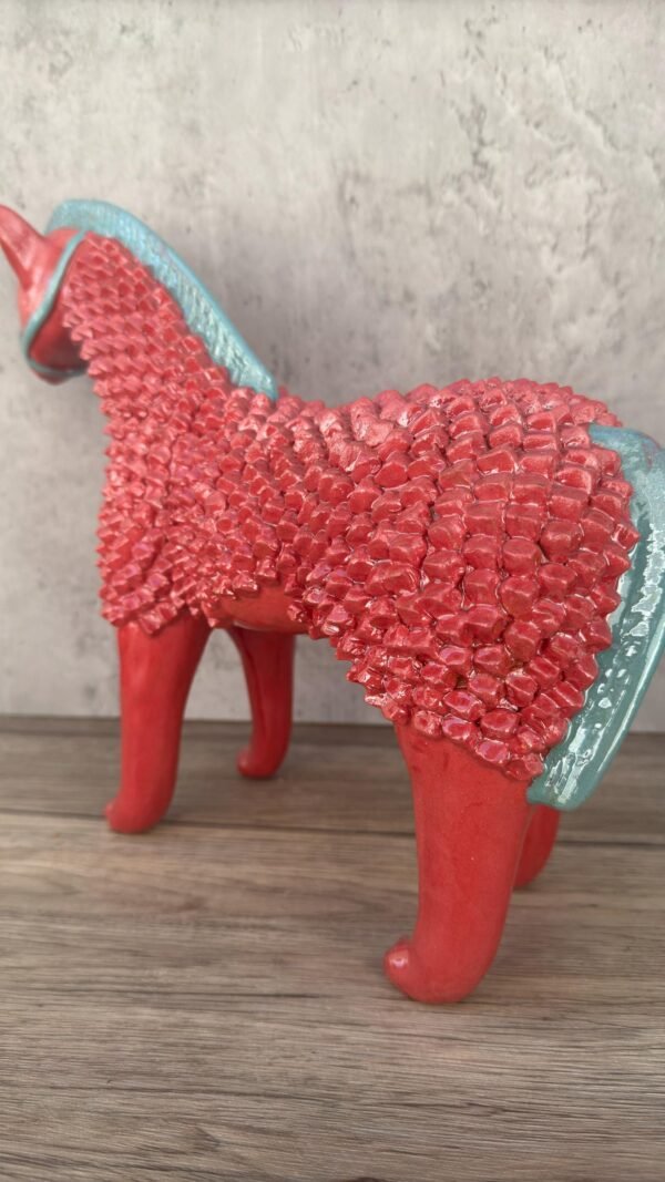 Michoacan Horse Glazed, Home Decoration, Made Of Clay Original Craftsman Mexican Culture, Glazed Clay Sculpture, Pottery From Michoacan - Image 3