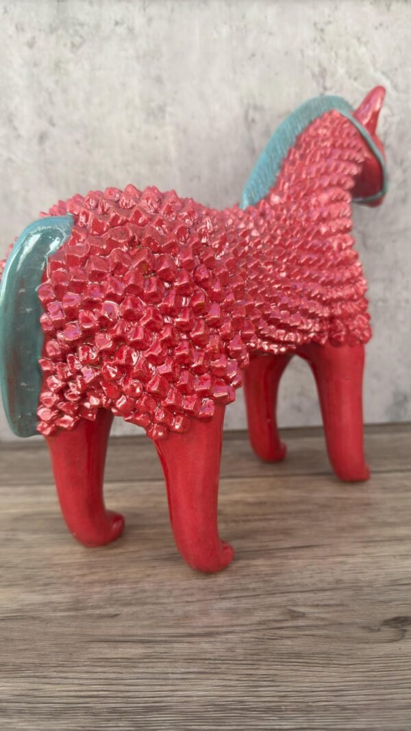 Michoacan Horse Glazed, Home Decoration, Made Of Clay Original Craftsman Mexican Culture, Glazed Clay Sculpture, Pottery From Michoacan - Image 4