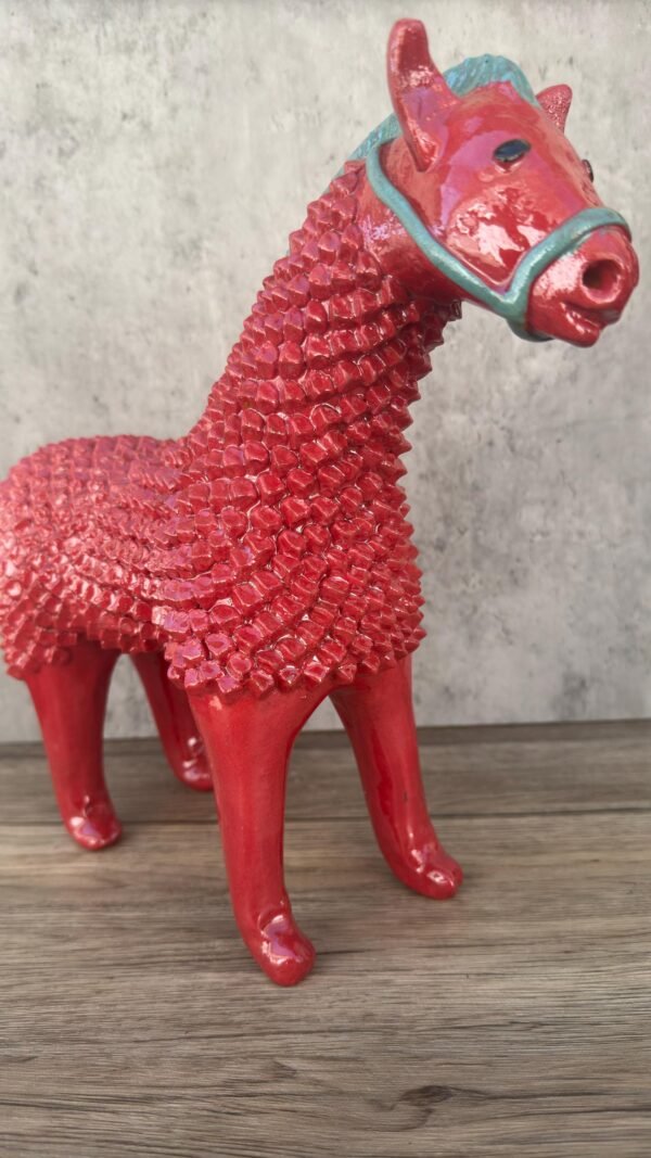Michoacan Horse Glazed, Home Decoration, Made Of Clay Original Craftsman Mexican Culture, Glazed Clay Sculpture, Pottery From Michoacan - Image 5