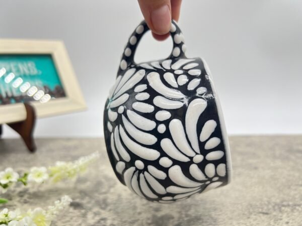 Cappuccino Cup, Mexican Coffee Mug, Puebla Talavera Pottery, Ceramic Thermos, Handmade Lead-Free, Custom Available - Image 3