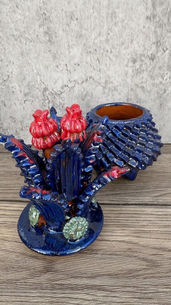 Mexican pottery, Pineapple decor, Mexican decoration, Pineapple sculpture, Glazed clay pineapple, Pottery from Michoacan - Image 4